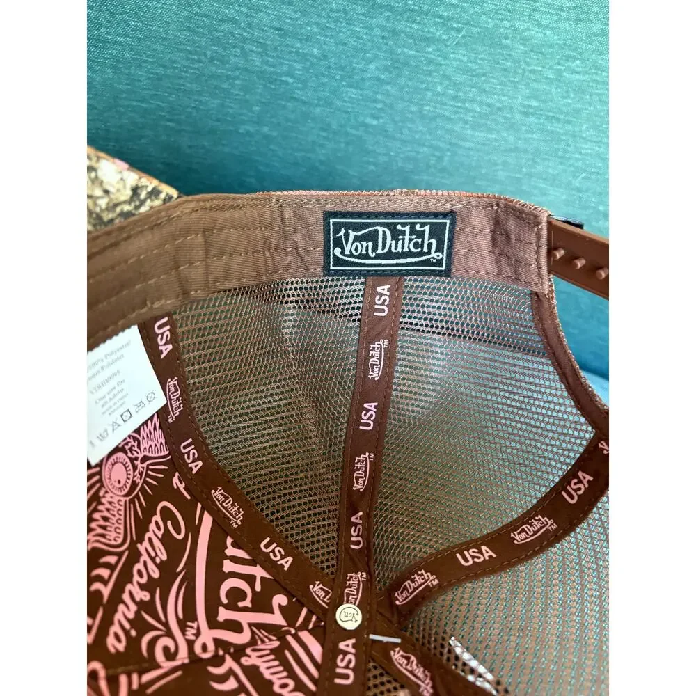 New Von Dutch Trucker Hat - Realtree Pink Camo Style